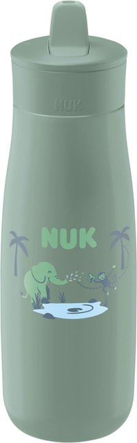 NUK Trinkflasche First Choice mit auslaufsicherem Flip-Strohhalm in Grün, 450 ml - Bild 1