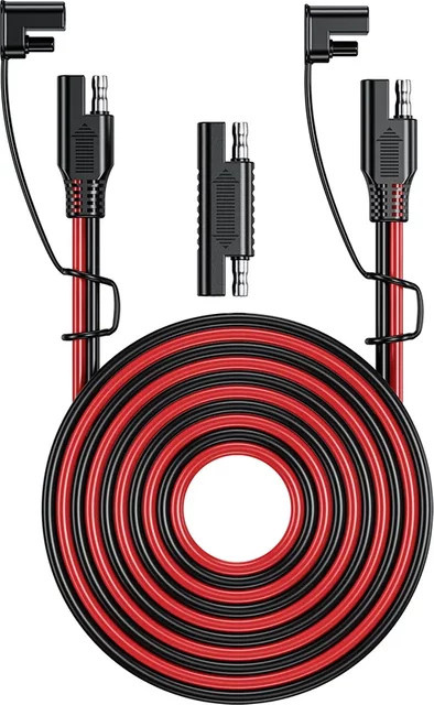 SAE auf SAE Verlängerungskabel für Solarstecker, 16 AWG, wasserdicht, rot - Bild 1