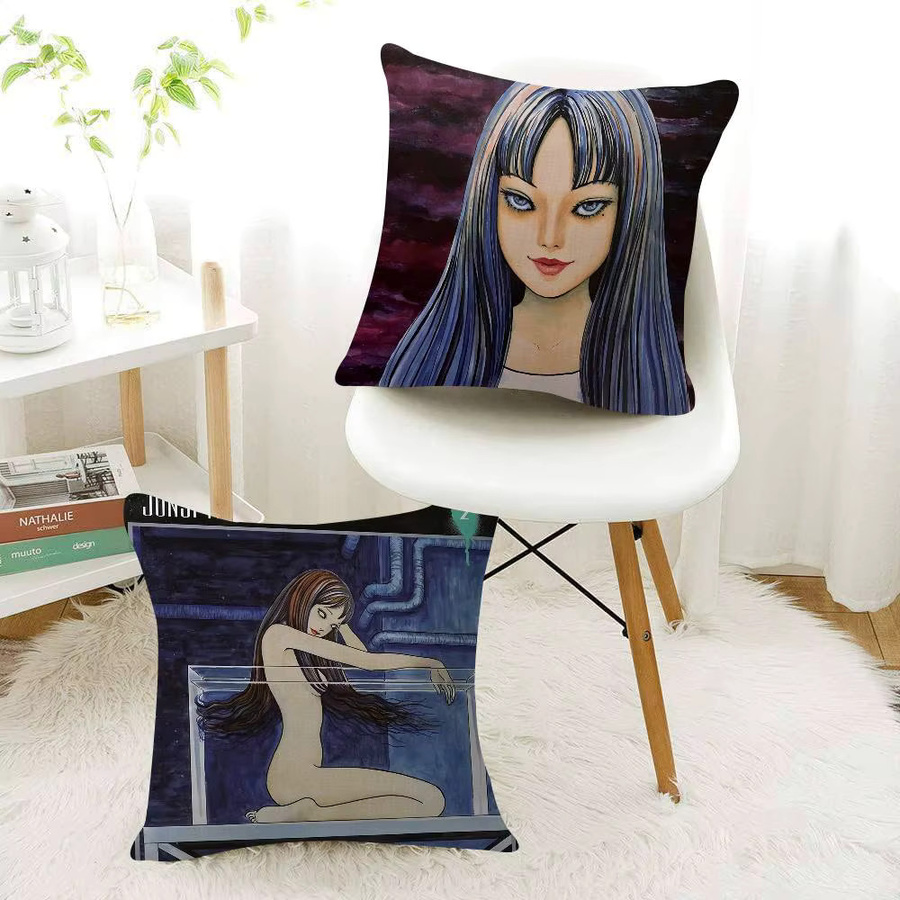 Beast Kingdom Junji Ito Tomie Retro Kissenbezug aus Plüsch, quadratisch, Multicolour, B/T/H: 30 x 30 x 30 cm - Bild 3