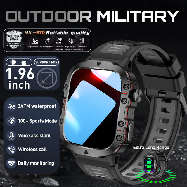 LIGE Smartwatch, Edelstahl, Schwarz, Herren - Bild 1