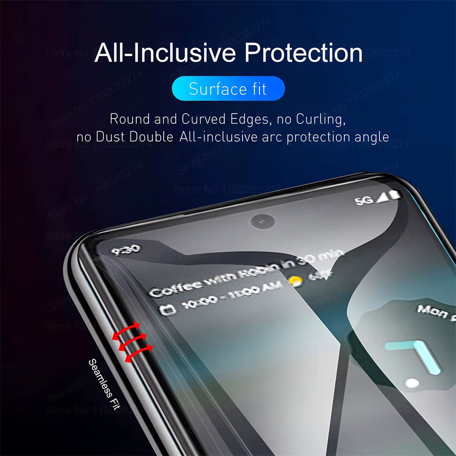 4er-Pack Hydrogel Display Schutzfolien für Google Pixel 8, 7 Pro, 7a, 6 Pro und 6a in Transparent - Bild 4