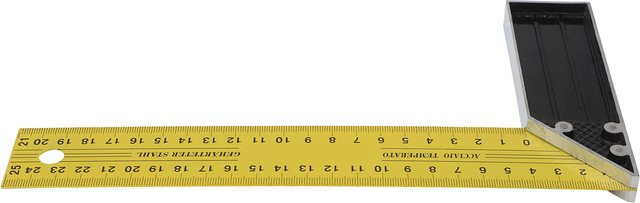 VIBRATITE Winkel-Quadrat-Lineal aus Edelstahl für Schreiner und Holzbearbeitung, 90-Grad-L-Winkel zur Präzisionsmessung - Bild 1