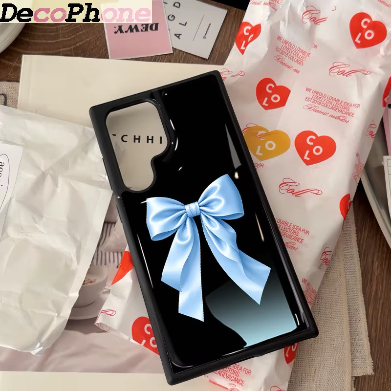 Sturzsichere Epoxy Handyhülle mit seidenblauem Schleifenmuster für Samsung Galaxy S23 S24 S25 S26 Plus FE Ultra Edge - Bild 2