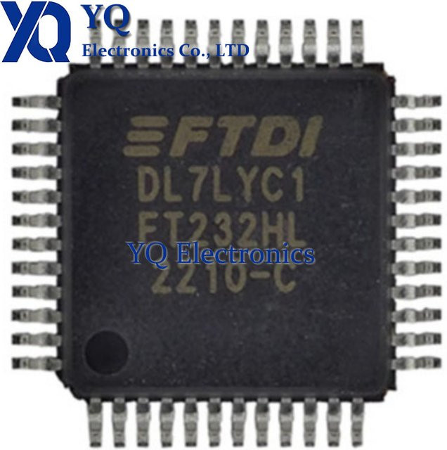FTDI FT232HL USB-Umwandlungs-Interface-Chip IC in Schwarz, LQFP-48 Gehäuse - Bild 1