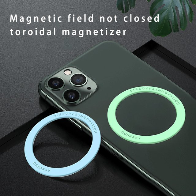 3/5 Stück Magnetische Ringe für Apple MagSafe Drahtlose Ladegeräte und Auto-Telefonhalterungen, Eisenblatt-Aufkleber in Weiß - Bild 1