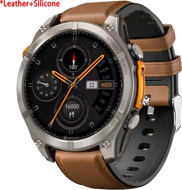 Zeblaze Uhrenarmband Leder, Silikon, 22 mm - Bild 1