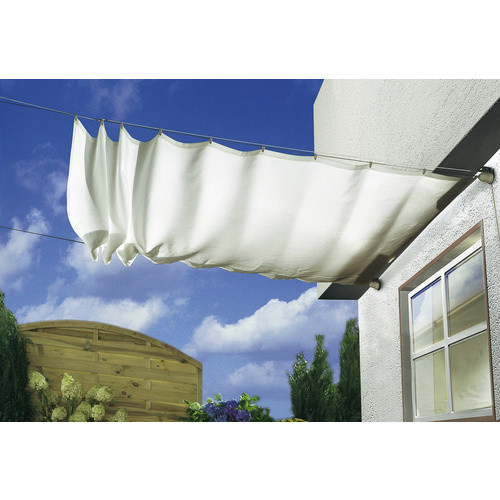FLORACORD Sonnensegelbausatz aus Polyester, rechteckig, Farbe: Weiss, B/T: 330 x 200 cm - Bild 2