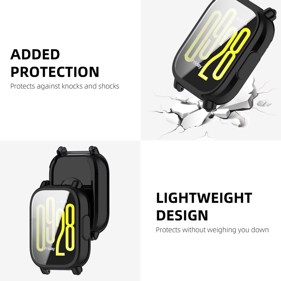 Xiaomi Displayschutzfolie und TPU-Schutzhülle für Redmi Watch 5 Active/Lite Smartwatch, transparent - Bild 2