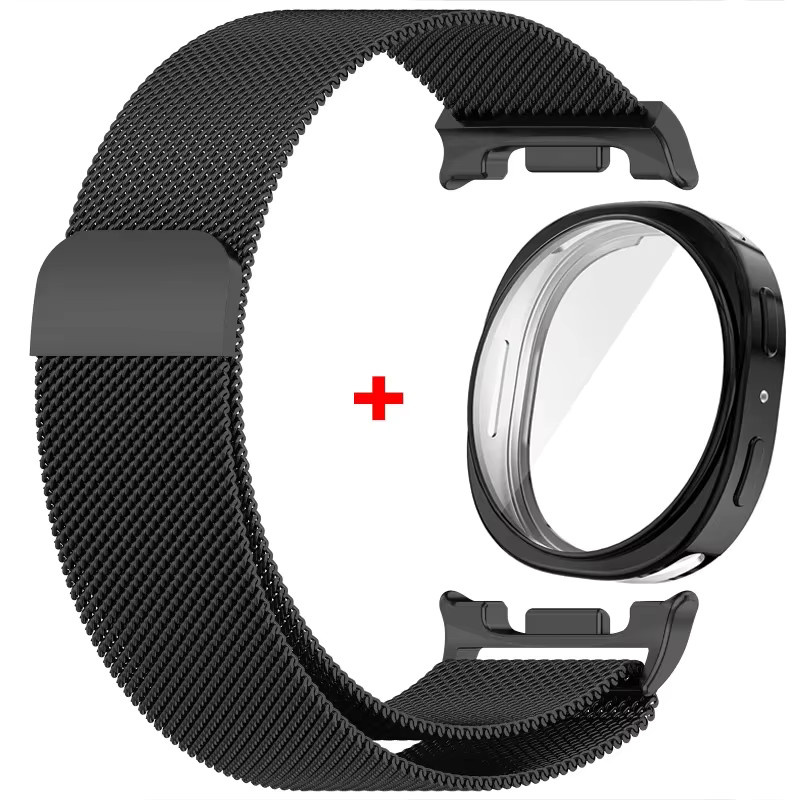 Uhrenarmband Edelstahl, Schwarz, Unisex, für Samsung Galaxy Watch 8 - Bild 3