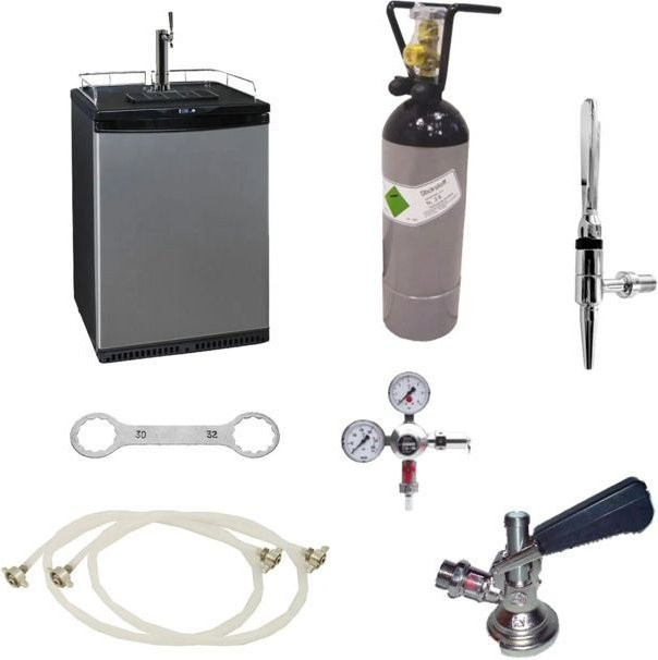 Komplettset Kaltkaffee-Ausgabesystem KEG Typ S in Silber aus Metall - Bild 1