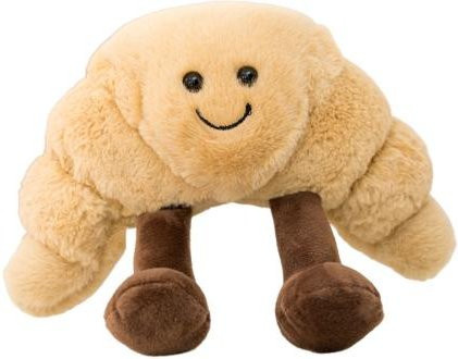 Mystic Mart Plüschkissen in Beige mit Streifen-Design und Brotsimulation aus Polyester - Bild 1