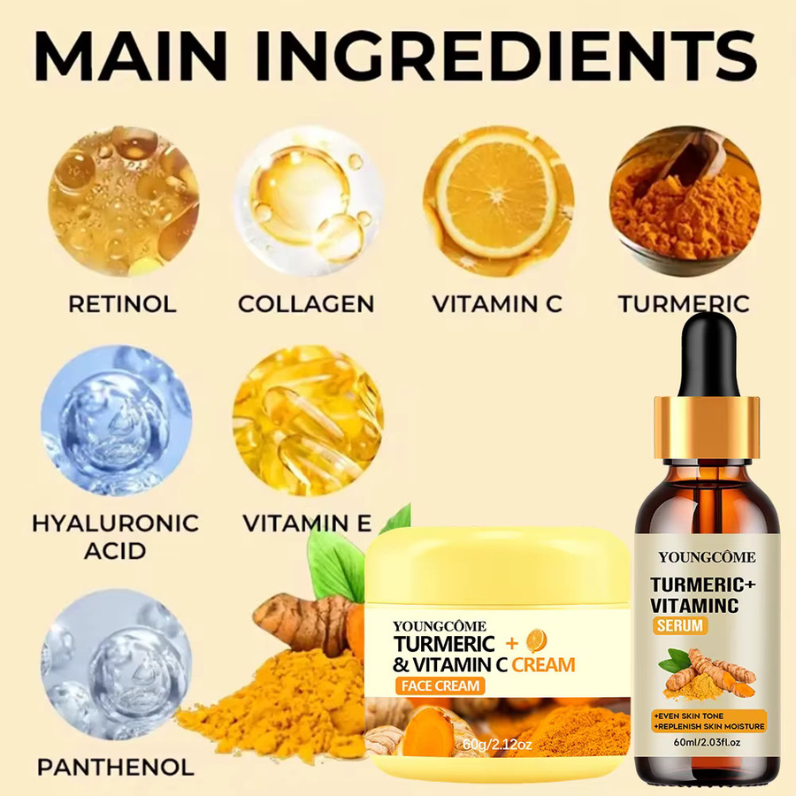 YOUNGCOME Gesichtscreme Set mit Vitamin C, Kollagen und Retinol - Bild 2