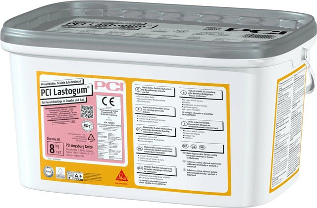 PCI Lastogum Flüssige Dichtmembrane als wasserfeste Schutzschicht in Grau, 8 kg - Bild 1