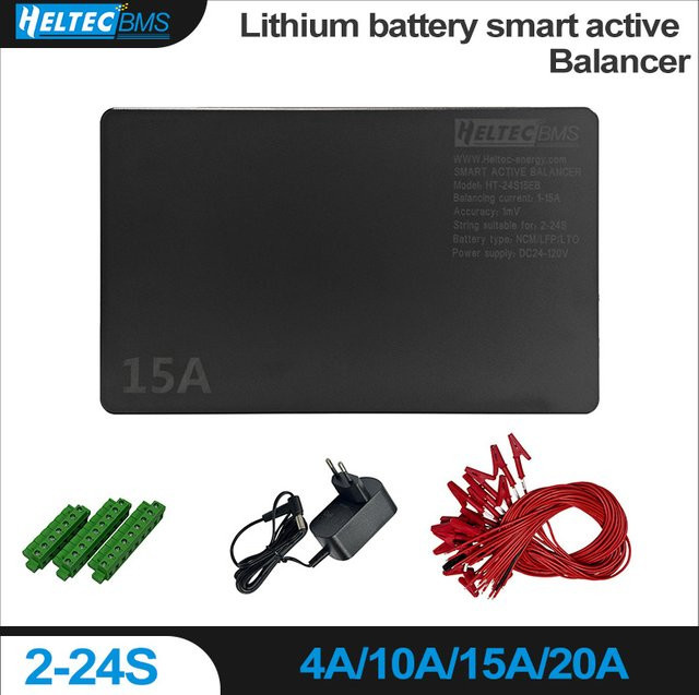 Heltecbms Aktiver Balancer mit Bluetooth für LiFePO4 und Li-Ion Batterien in Schwarz - Bild 1