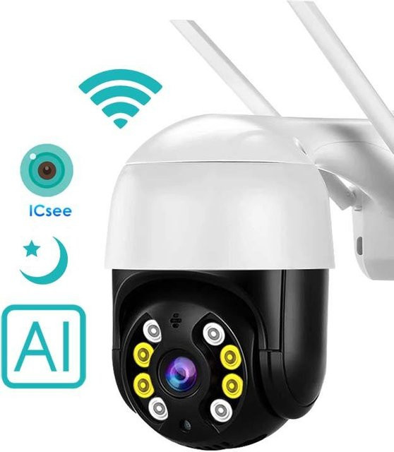 DDBROUGEN 4K 8MP Smart Wifi PTZ IP Kamera mit AI Human Detection und 5x Digital Zoom in Weiß - Bild 1