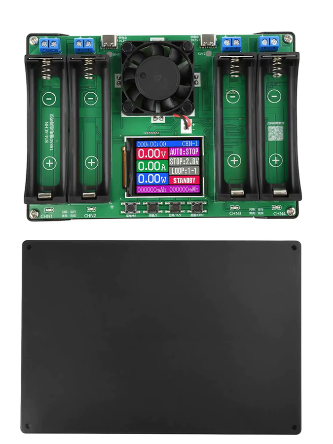 Diymore Universeller Batterietester mit LCD-Display und 4-Kanal-Innenwiderstandstester für 18650-Batterien in Grün - Bild 5