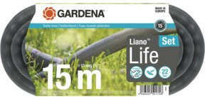 GARDENA Liano Textilschlauch-Set mit Schlauchverbinder, Wasserstop und Reinigungsspritze, 1/2 Zoll, 15 m - Bild 2