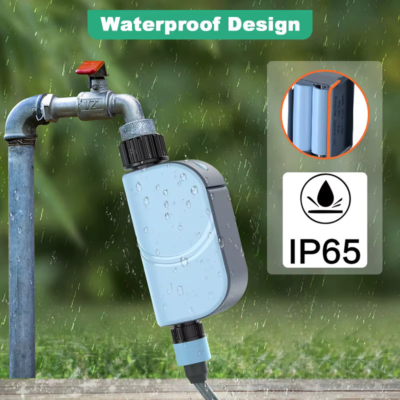 Tuya WLAN-Bewässerungssteuerung für Garten und Gewächshaus, Automatisches Tropfbewässerungssystem in Blau - Bild 4