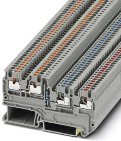 Phoenix Contact 3209034 Initiatoren- und Aktorenklemme Push-In-Klemme, Grau, 50 Stück - Bild 1
