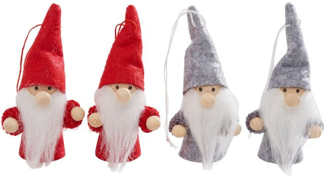 VBS Weihnachtsanhänger Wichtel Nosse in Grau, Rot und Multi aus Holz und Filz - Bild 1