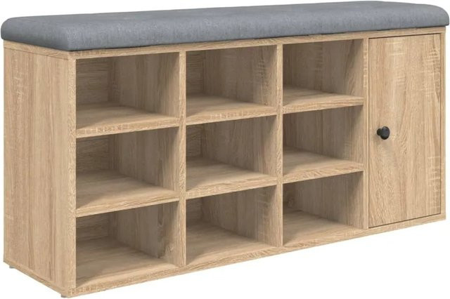 vidaXL Schuhbank aus Holzwerkstoff in Sonoma-Eiche, B/T/H: 102 x 32 x 50 cm - Bild 1