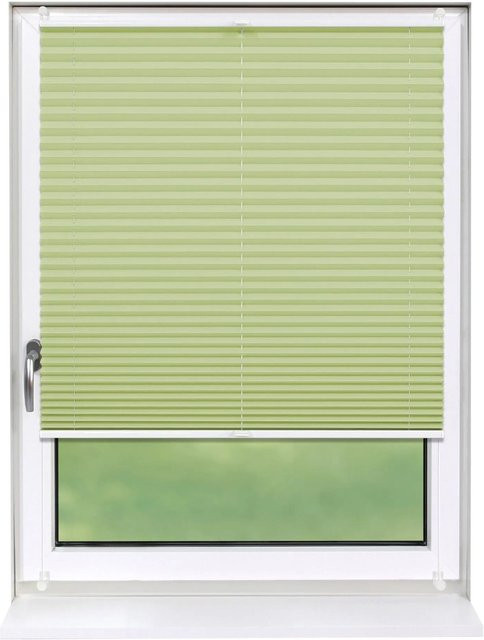 Deco-Raum Plissee Basic Klemmfix Hellgrün blickdicht Breite: 50 cm, Höhe: 150 cm - Bild 1