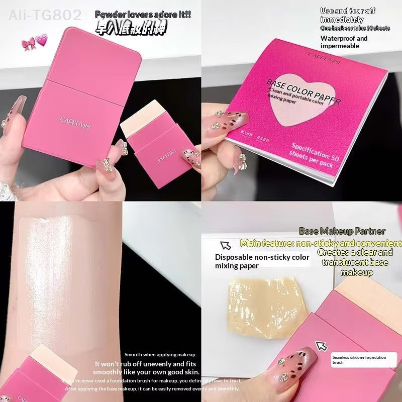 Cappuvini Einweg-Make-up-Mischpalette aus Papier, 100 Blatt, Unisex - Bild 3