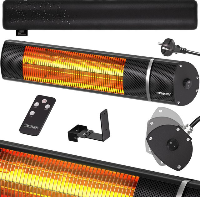 Heizstrahler Monzana MZH2000 Schwarz 2000W aus Metall und Aluminium - Bild 1