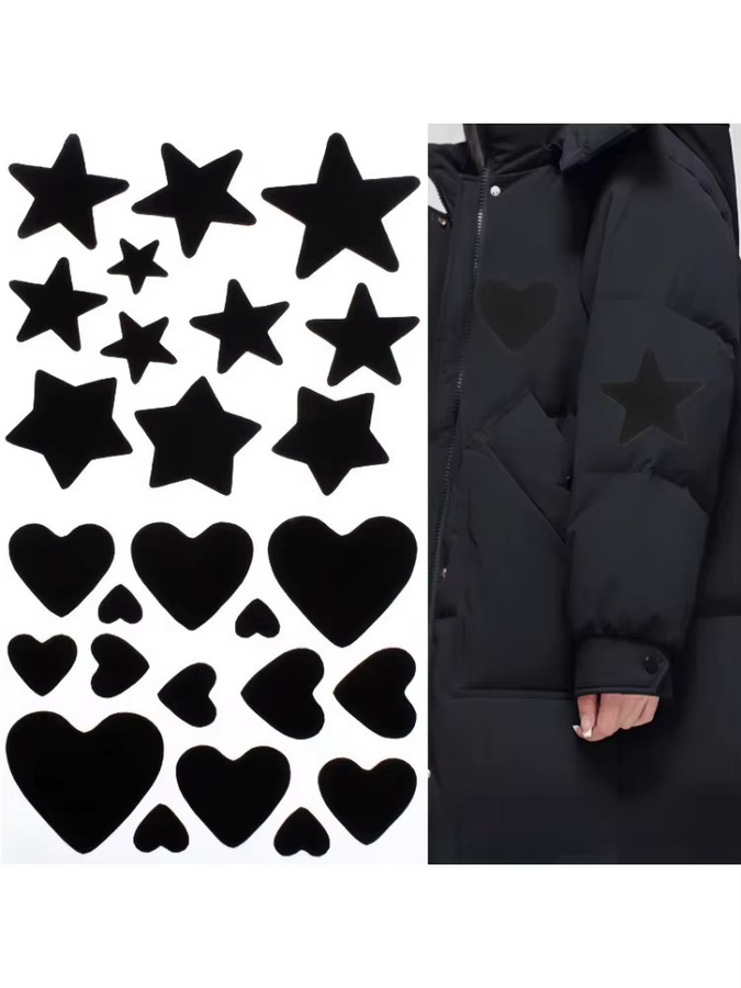 5 Stück selbstklebende Stoffpflaster in Schwarz für die nahtlose Reparatur von Daunenjacken und Kleidung - Bild 3