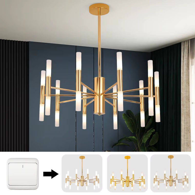 Moderne LED-Kronleuchter von GreeLustr in Gold, dekorative Deckenleuchte für Wohnzimmer, Hotel und Hallen - Bild 4