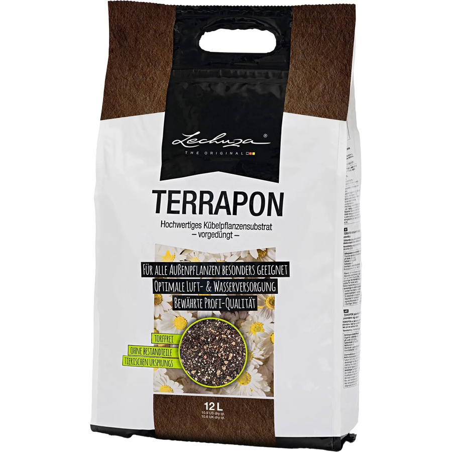Lechuza Terrapon Pflanzsubstrat für Außen- und Kübelpflanzen mit Bims, Kokosgrieß, Lava und Zeolith, 12 Liter - Bild 2