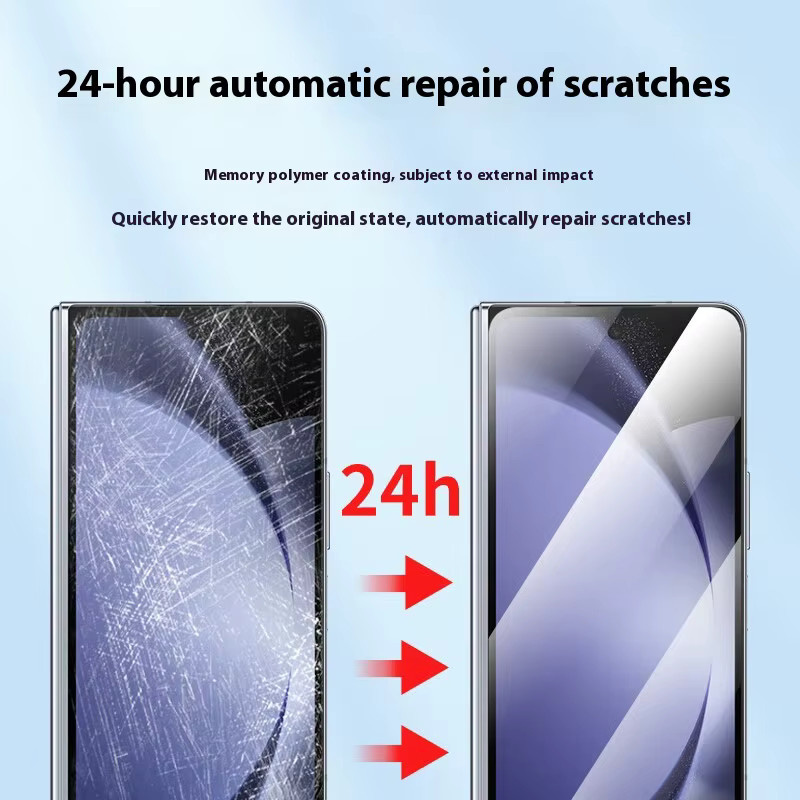 4-in-1 Hydrogel-TPU-Displayschutzfolie für Samsung Galaxy Z Fold 6, 5, 4, 3 5G inklusive Innen- und Außenscharnier-Schutz, transparent - Bild 4
