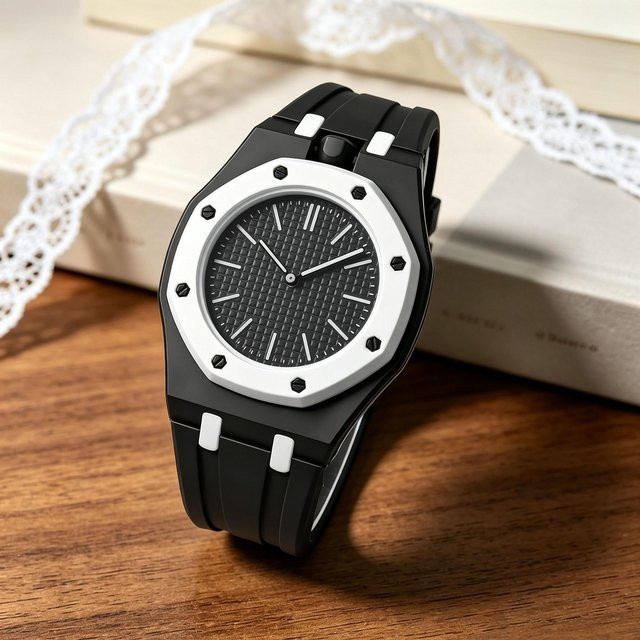 Quarzuhr, Silikon, Schwarz, Unisex, Digitaluhr - Bild 1