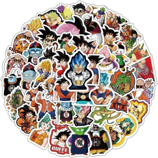 Dragon Ball Aufkleber, Cartoon Anime Super Saiyan, 100 Stück - Bild 1