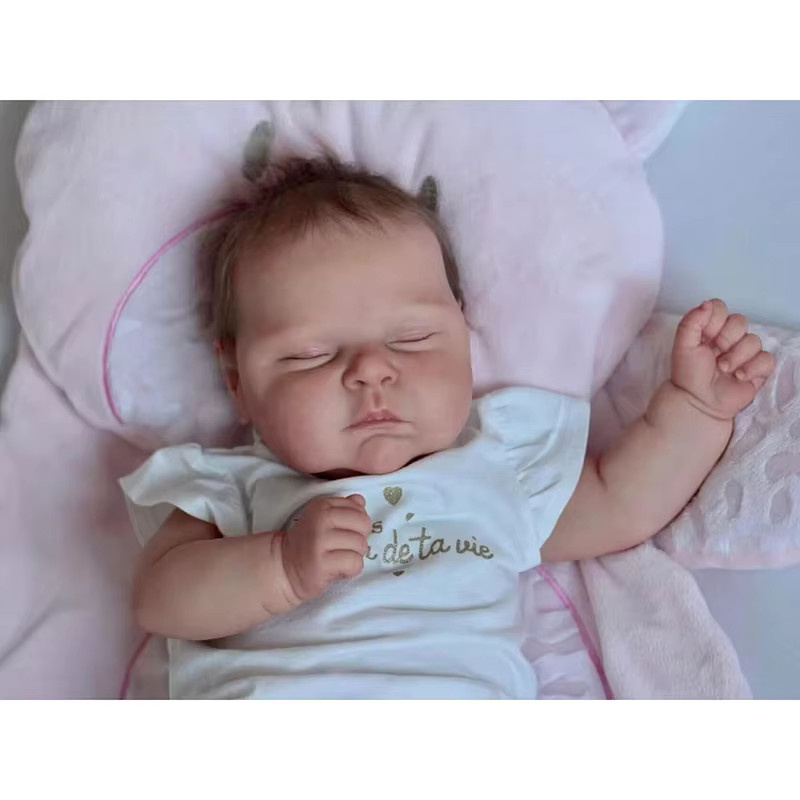 Ivita Babypuppe, Pfirsiche, 48 cm, Silikon, mit verwurzeltem Haar - Bild 2