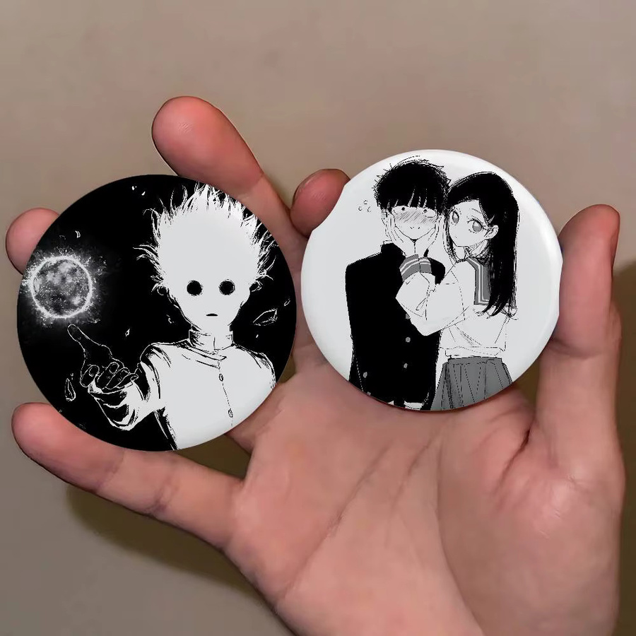 Kayou Anstecknadel, Anime M-Mob Psycho 100, schwarz-weiß, Blech - Bild 5