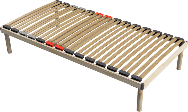 Coemo Bettgestell DORADO mit Lattenrost aus Massivholz Buche, braun, B/T/H: 100 x 200 x 36 cm - Bild 1