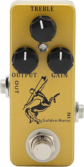 OutsideWorld Overdrive Gitarreneffektpedal aus Aluminiumlegierung mit True Bypass in Schwarz und Gold - Bild 1