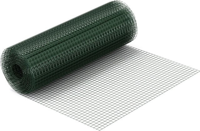 Wiltec Maschendrahtzaun aus Stahl in Grün, 25 m x 50 cm, Maschenweite 25 x 25 mm, Drahtstärke 1,42 mm, PVC-beschichtet - Bild 1