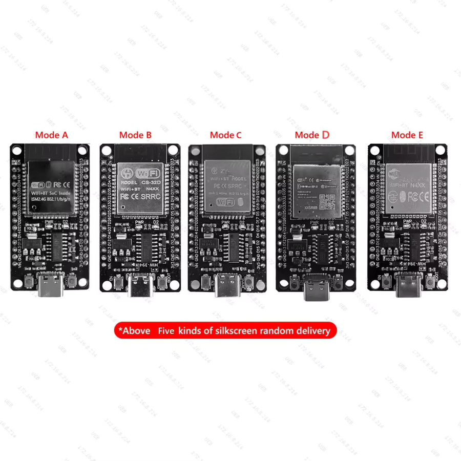 ATUOTIN ESP32 Typ-C Entwicklungsboard mit WiFi und Bluetooth, Dual-Core 32D E32U Modul in Schwarz - Bild 2