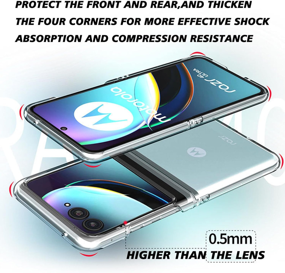 Transparente Hartschale Schutzhülle für Motorola Razr 60 Ultra - Bild 3