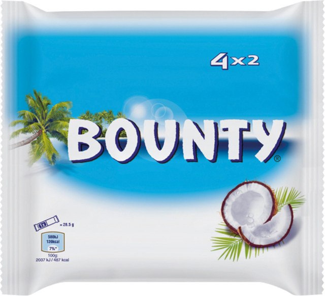 Bounty Schokoriegel 4 x 57 g - Bild 1