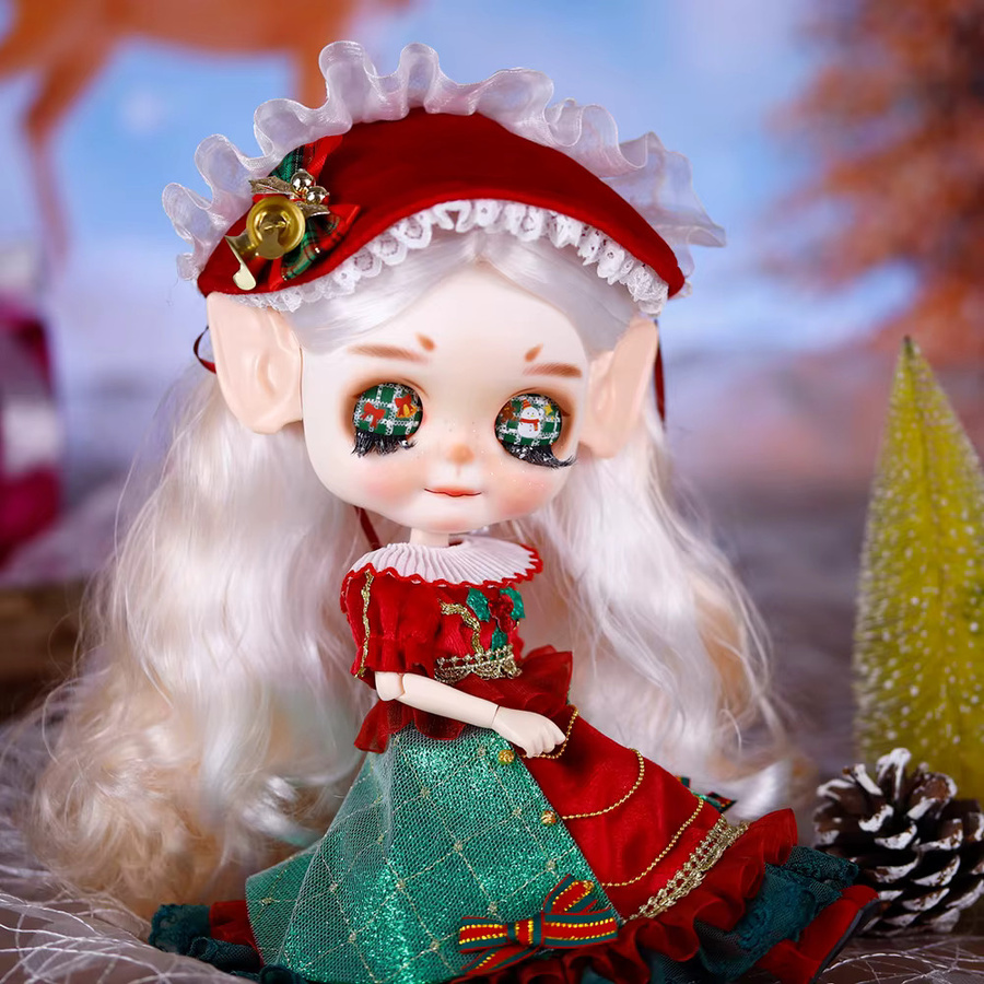 ICY DBS Blyth Puppenset Weihnachtsthema Outfit, Mädchen, 1/6 BJD - Bild 2