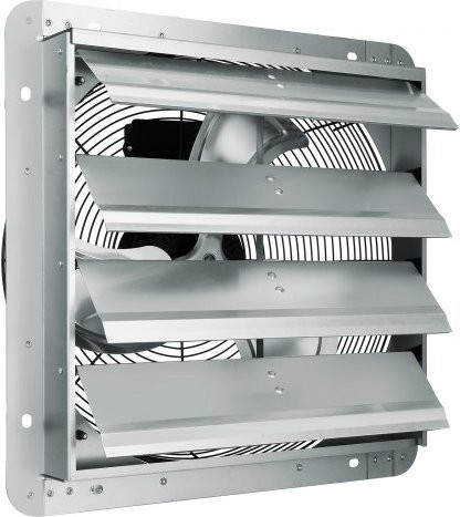 VEVOR Shutter Exhaust Fan Aluminium Wandlüfter mit AC-Motor für Gewächshäuser, Garagen und Werkstätten, 406 mm, 1400 RPM, 2000 CFM - Bild 1