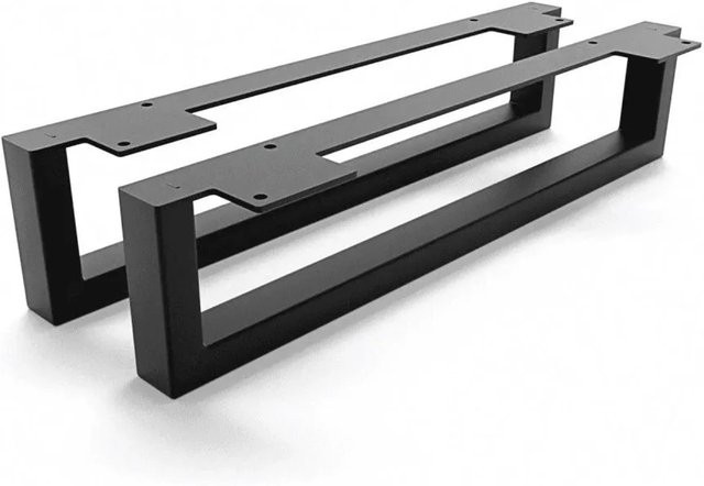 HEVVA Möbelfüße GRAZ 2er Set Schwarz Höhe: 10 cm, Tiefe: 45 cm - Bild 1