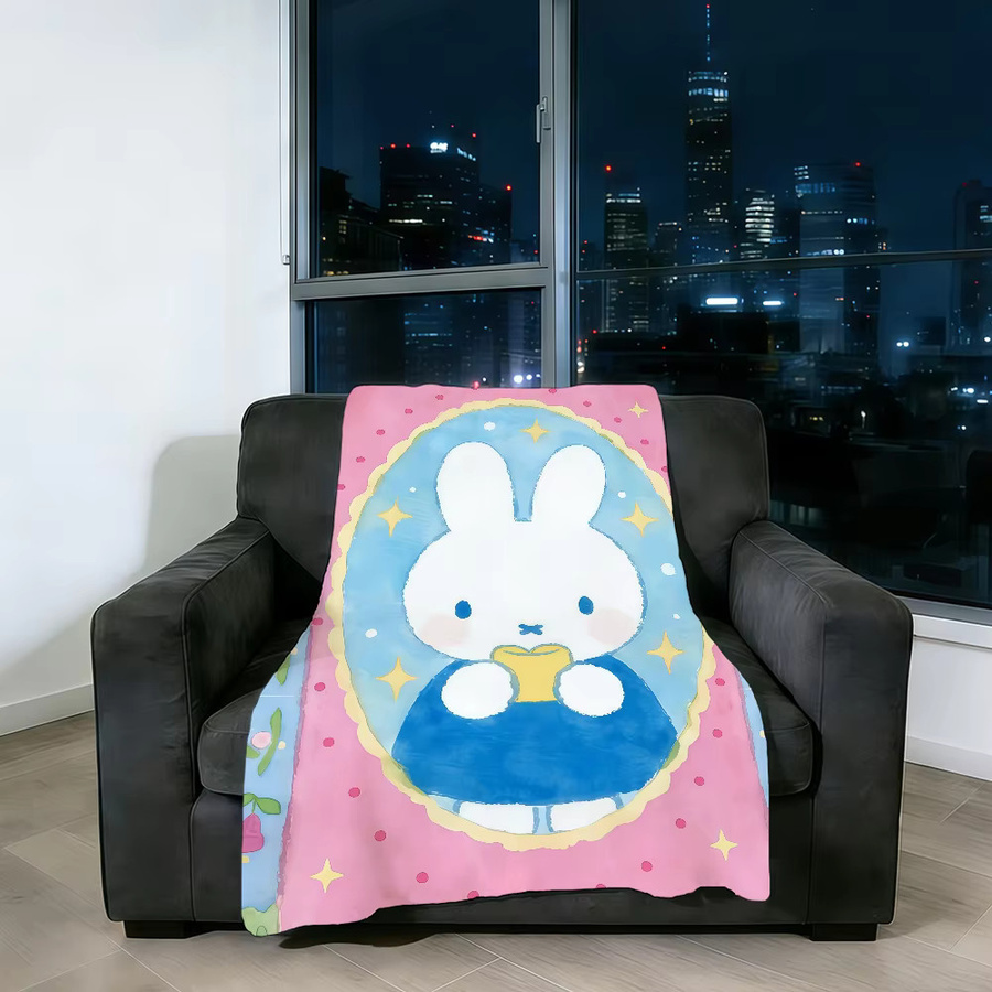 Niedliche Miffy Plüschdecke für Kinder und Zuhause - Bild 4