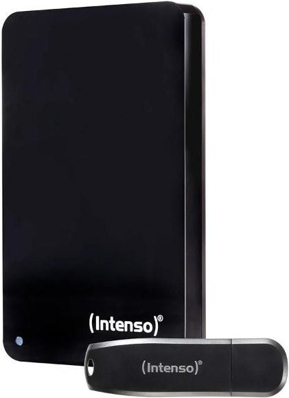Intenso Memory Drive Bonuspack: Externe 2,5 Zoll HDD mit 1 TB Speicher und 64 GB USB Stick in Schwarz - Bild 2