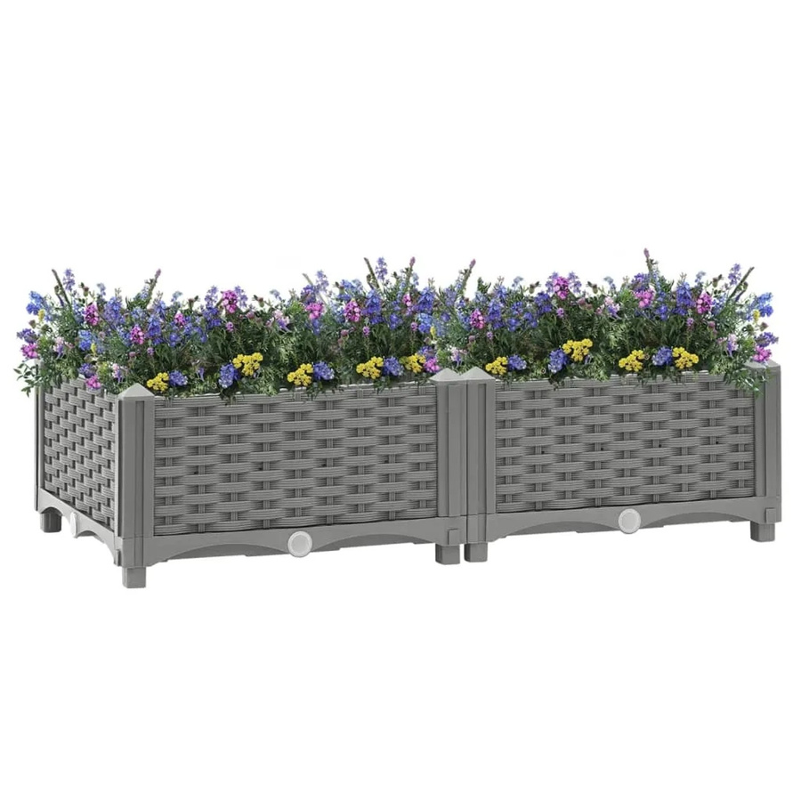 vidaXL Hochbeet aus Polypropylen B/H/T: 80 x 23 x 40 cm - Bild 2