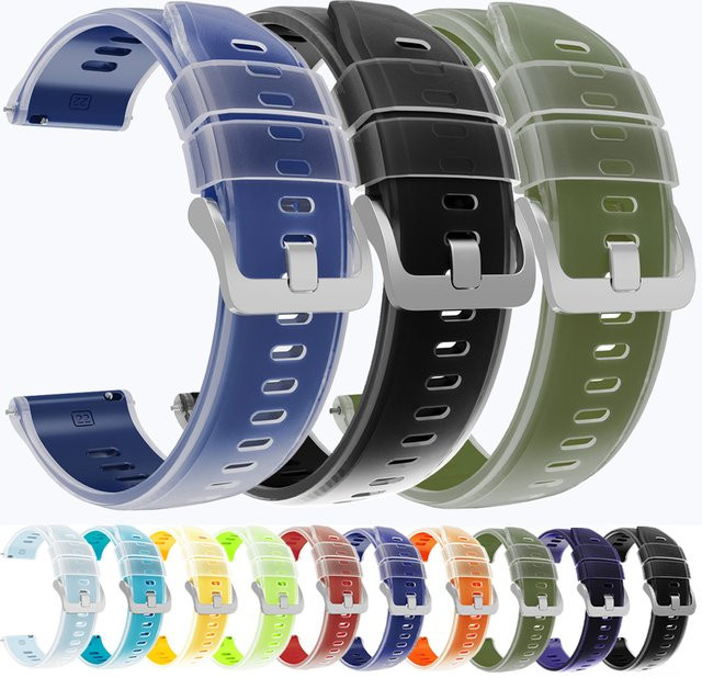 Zeblaze Uhrenarmband Silikon, 22 mm, transparent zweifarbig, Unisex - Bild 1