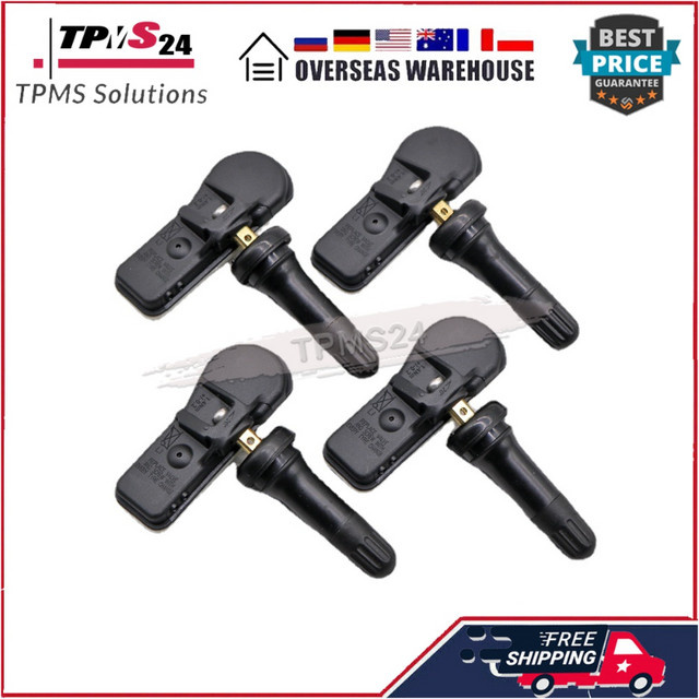 GANGLE Reifendruck Kontrollsystem 4er-Set 433MHz Schwarz für Dacia Duster Dokker Mercedes Citan Opel Vivaro B Renault Captur 407001628r - Bild 1